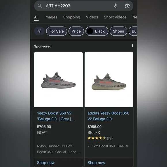 AUTHENTIC Adidas Yeezy Boost 350 V2 Beluga 2.0 - Picture 9 of 11